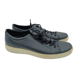 ECCO 'SOFT 7 CITY' MENS BLACK LEATHER Sneakers Casual Shoes Size 14